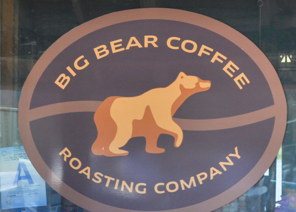 Big Bear Coffee Roasting Company sign in Big Bear Lake