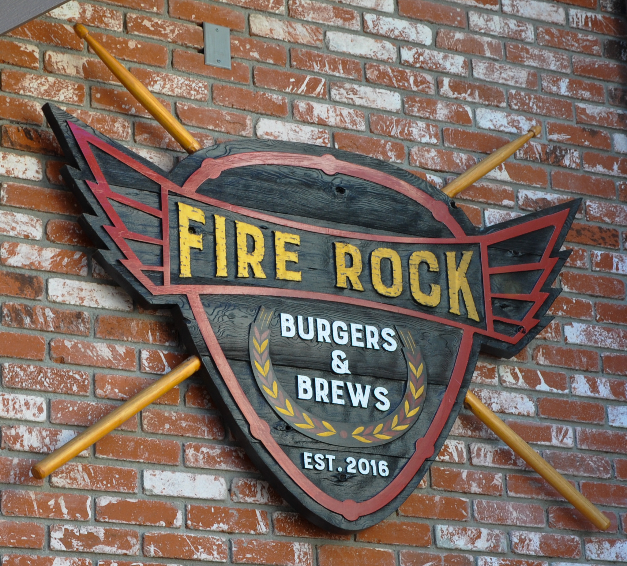 Fire Rock Burgers and Brews Big Bear Lake Sign